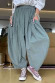 Made in Italy Cooper Needlecord Sia Pant Soft Khaki 
